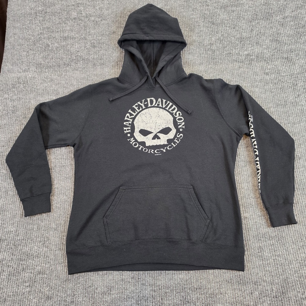 Harley Davidson Willie G Skull Hoodie Sweatshirt Tilley Statesville NC Mens XL